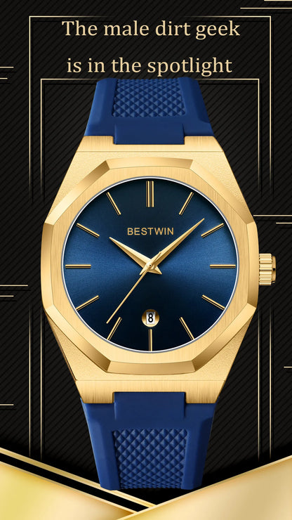 Luxury Quartz Wristwatch Silicone Strap reloj hombre Sport Watch for Man Fashion Date Original Waterproof Clock