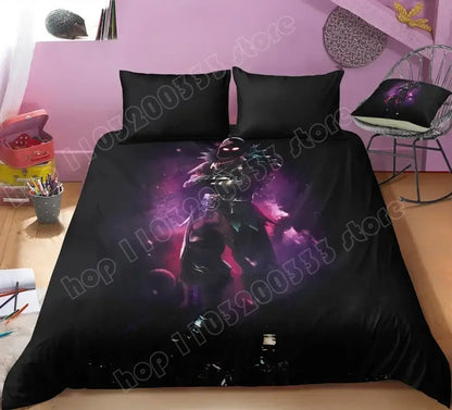 Fortnite Bedding Set Duvet Cover 3 Piece 3D Printed Bedroom Bedding Game Anime Cartoon Pillowcase Room Decoration Gifts