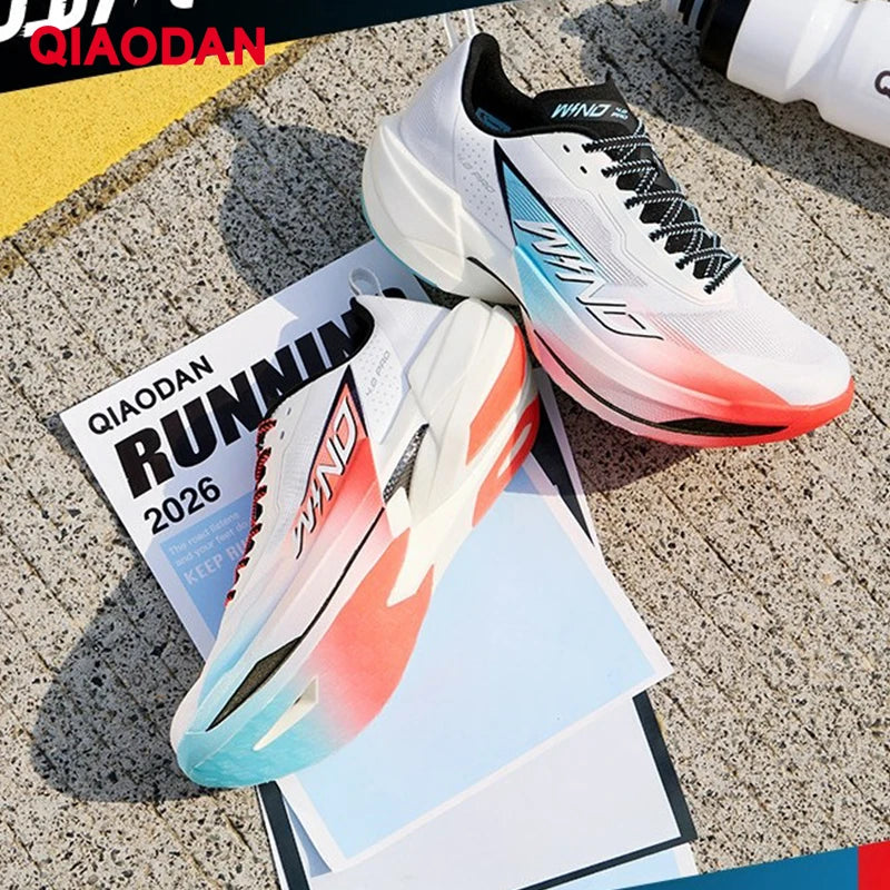 QIAODAN WIND 4PRO Carbon Plate Marathon Shoes Men Professional Racing Sneakers 2026 Breathable Running Sports Shoes QDB023262291