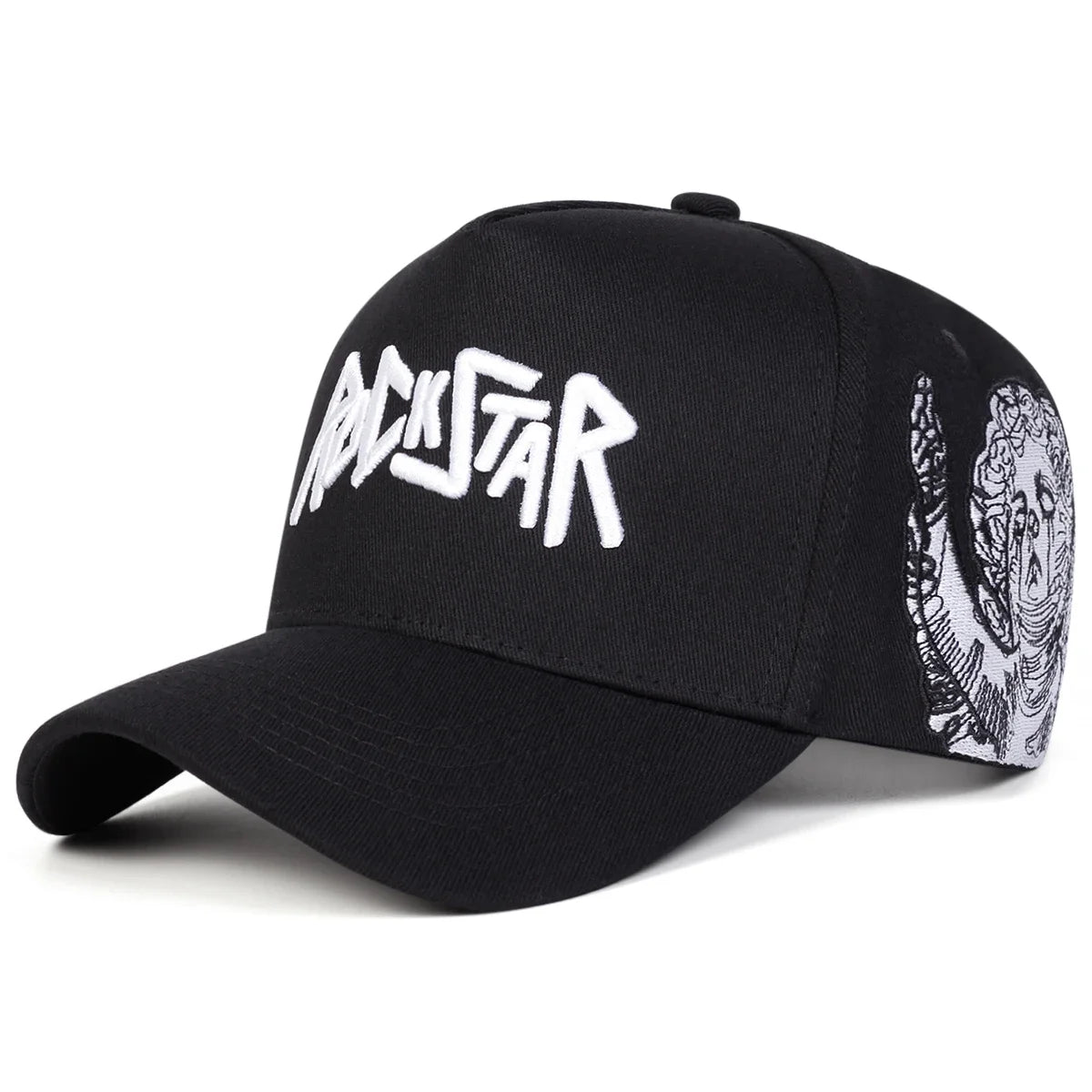 Șepci de baseball unisex ROCKSTAR cu broderie cu litere, pentru primăvară și toamnă, pentru activități în aer liber, reglabile, casual, cu protecție solară, șepci sportive