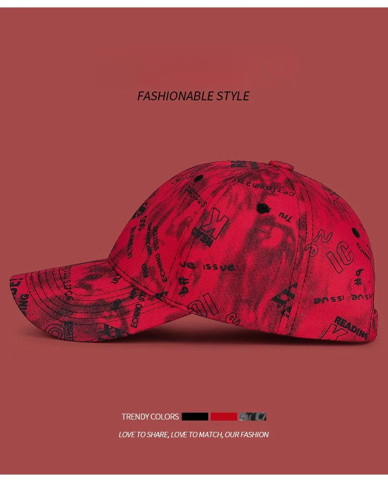New Cool Fashion Women Men Sport Baseball Cap Spring Summer Female Male Cotton Print Hiking Beach Caps Hat For Women Men