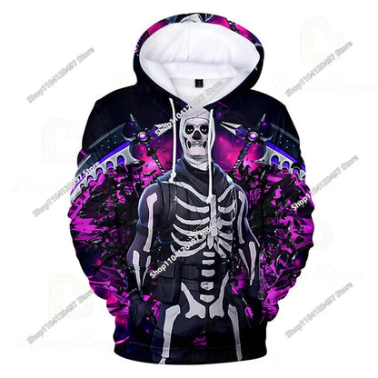 Game Fortnite Hoodies Teenager Boys Hoodie Kids Sweatshirts Cartoon Leisure Outerwear Children Cosplay Pullovers Streetwear Gift