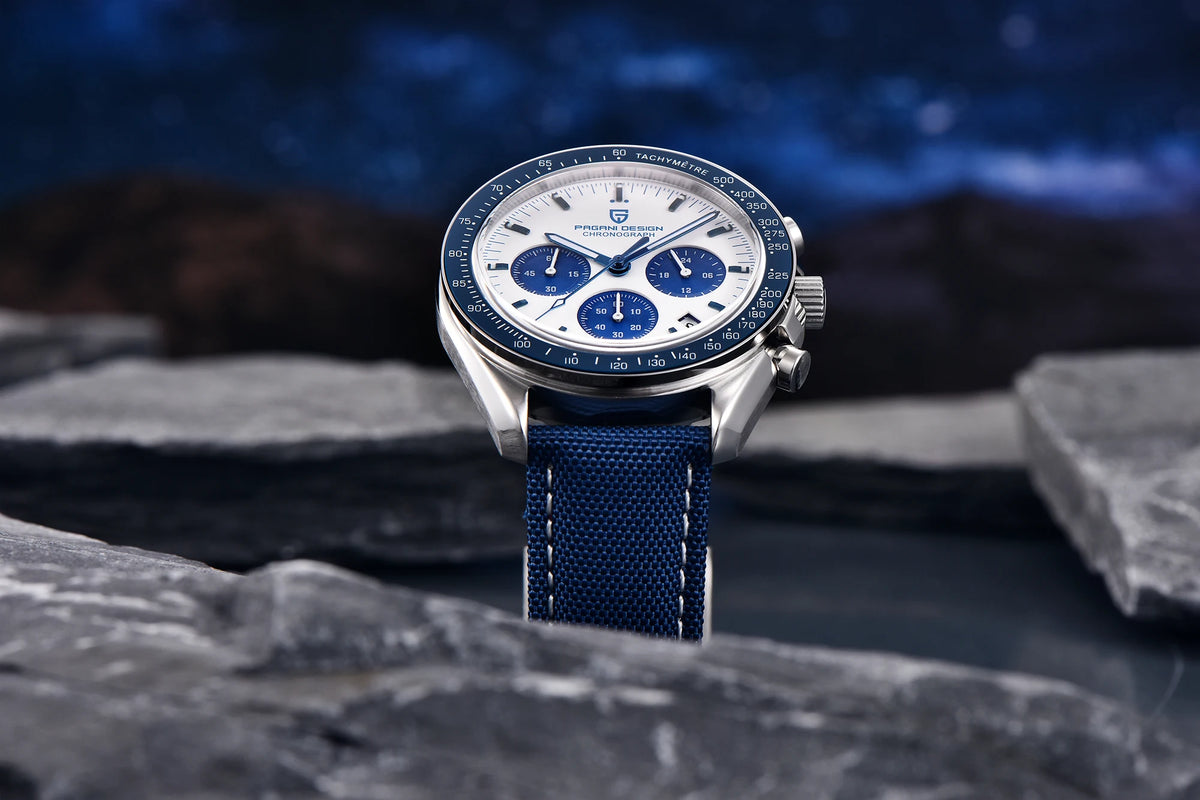 PAGANI DESIGN Saturn Men's Watches 2026 New Top Luxury Quartz Watch Men Light Tan Chronograph AR Sapphire crystal Wristwatch Men