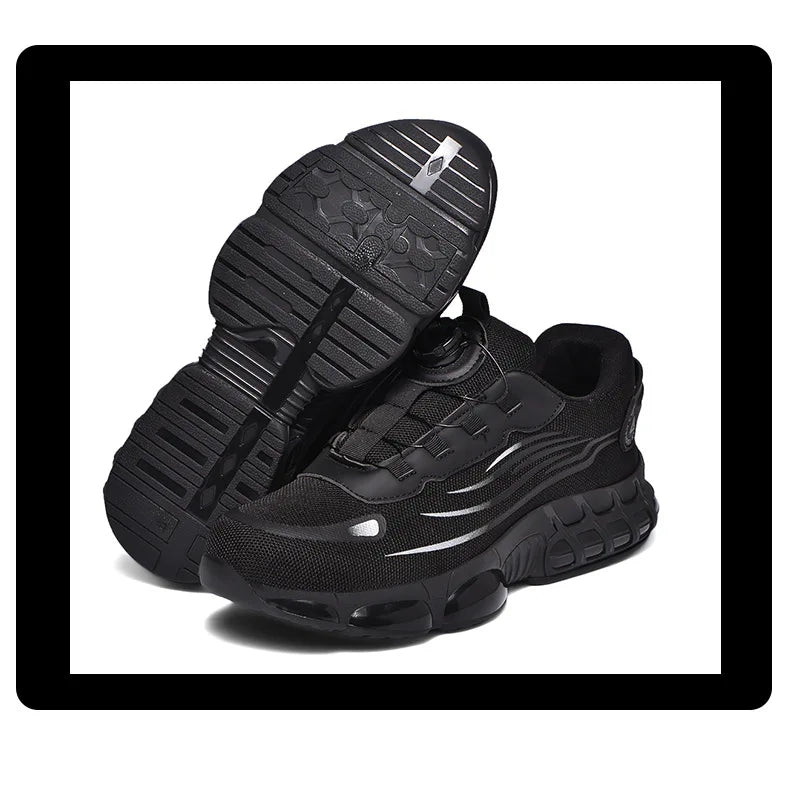 Chaussures de sécurité indestructibles à bout en acier, antidérapantes, résistantes à l'abrasion, chaussures de travail pour hommes, baskets robustes et confortables, neuves