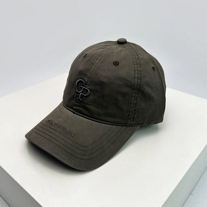 New Unisex Korean Embroidered GP Letters Baseball Hats Casual Breathable Retro Sunshade Peaked Caps Versatile Fashion Outdoor