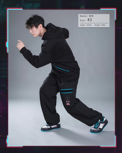 Moeyu Hatsune Miku Shoes for Women and Men Vocaloid Cosplay Anime Sneakers Tennis Lace-Up Sport Athletic Running Casual Shoes