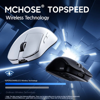 MCHOSE L7 Ultra+ közepes-nagy méretű kézre tervezett gamer e-sport egér, PAW3950, vezeték nélküli, három üzemmódú, könnyű irodai kétmeghajtós számítógépes egér