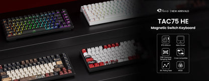 Tastiera AKKO TAC75 HE con switch magnetici 75% Gaming Keyboard Rapid Trigger 0.005mm 8K RGB cablata Esports, tastiera custom per gamer