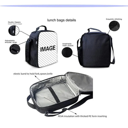 Hot Game Design Child Backpacks Lunch Bag Pencil Case Large Capacity School Bags for Boys and Girls Best Gift Fortnite