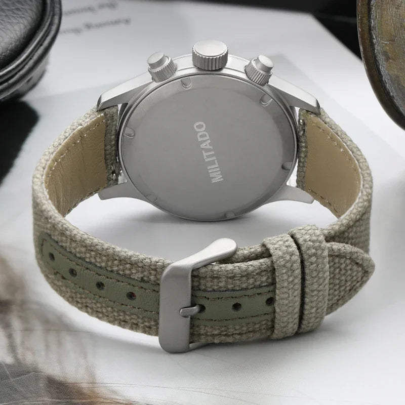 Militado VK61 VK67 Quarz-Chronographenuhr 39mm 316L-Edelstahlgehäuse 3 Zifferblätter wasserdicht 100M Multifunktions-Militäruhr