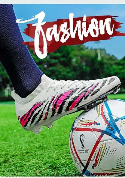 Nuevos zapatos de fútbol unisex para hombre, tacos de fútbol para adultos, ultraligeros, para exterior, deportivos, antideslizantes, cómodos, para césped, de alta calidad
