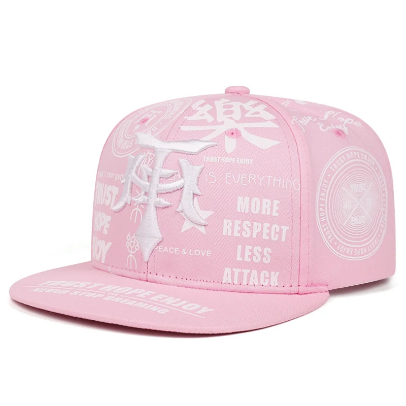2026 New Fashionable Creative Baseball Hat T Graffiti Embroidery Street Hip Hop Hat Daily Casual Wear Sunshade Hat Flat Edge Hat