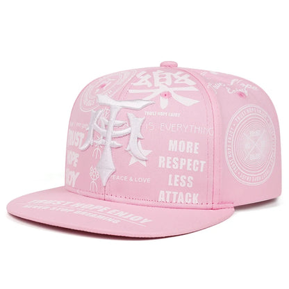 2026 New Fashionable Creative Baseball Hat T Graffiti Embroidery Street Hip Hop Hat Daily Casual Wear Sunshade Hat Flat Edge Hat