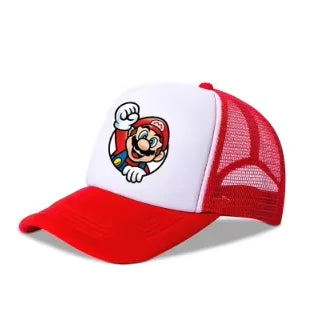 Mario – ležérne bejzbalové slnečné čiapky – akčné univerzálne polyesterové čiapky – detské – pre vodičov nákladných vozidiel – doplnky pre dospelých – nastaviteľné – anime príslušenstvo