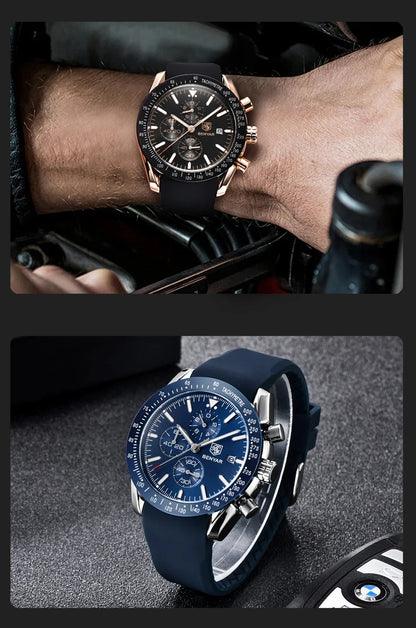 Ceas pentru bărbați BENYAR 5140, ceas sport casual, ceas de lux cu cuarț rezistent la apă, cronograf militar de marcă de lux.