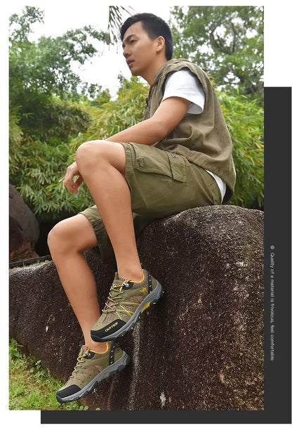 Men's Hiking Shoes Breathable Mesh Sports Summer Outdoor Wear-resistant Hiking and Hunting Tactical Shoes