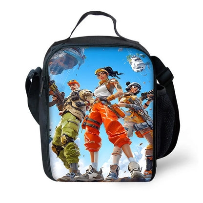 Hot Game Fortnite Child Insulated Large Capacity Bag for Boys and Girls Student Outdoor Picnic Reusable Thermal Cooler Lunch Box