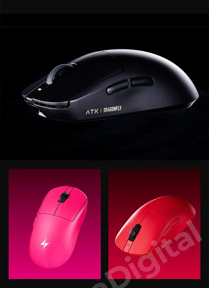 ATK Dragonfly A9 Ultimate kabellose Gaming-Maus A9 Air PAW3950 ultraleichte ergonomische E-Sports-Gamer-FPS-Maus CSGO A9 Ultra