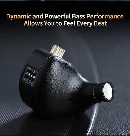 KZ ZS12 PRO X hybrid dynamisk og balanced armature-teknologi IEM-øretelefon, opgraderet HiFi-bas in-ear-hovedtelefon med tuningkabel-headset
