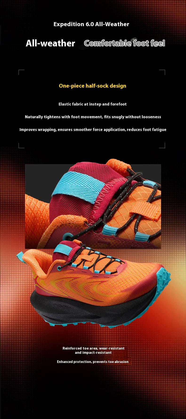 BMAI Outdoor Men's Sports Shoes Breathable Men Sneakers Lightweight Mountain Running Shoes for Men Cushion Trail Jogging Sneakers