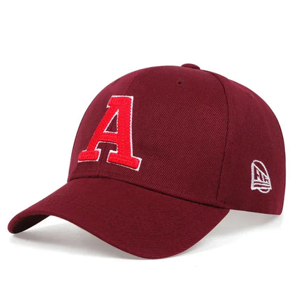 Unisex A Letter Embroidery Baseball Caps Outdoor Adjustable Spring and Autumn Casual Sunscreen Hat
