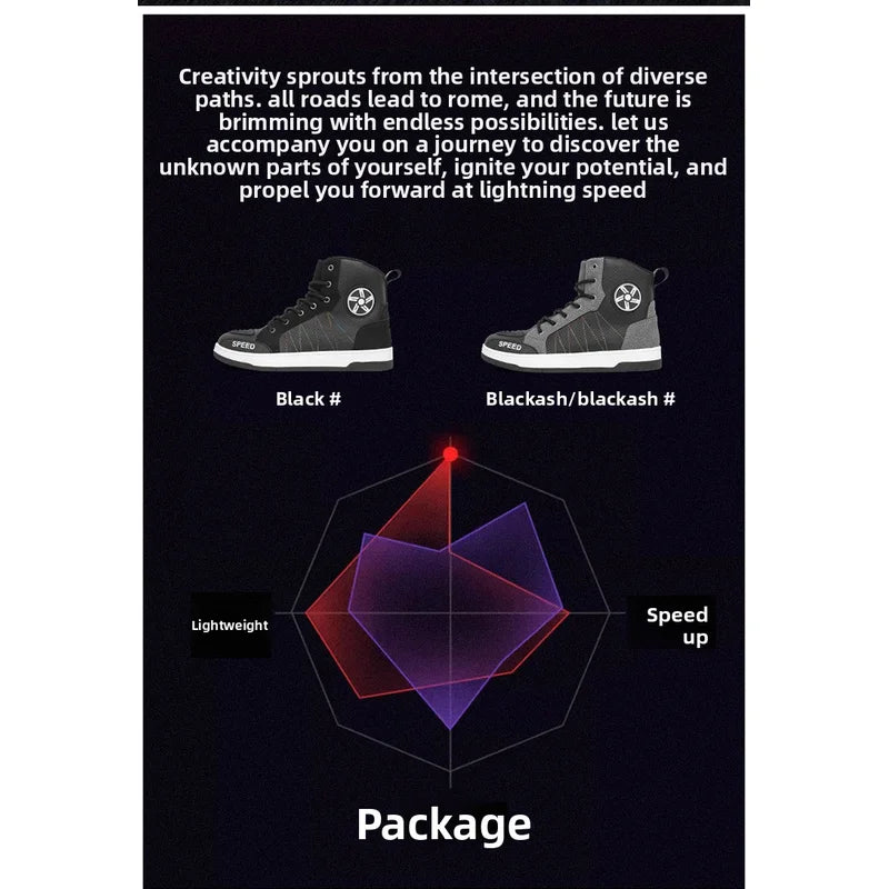 New Men's and Women's Four-Season Universal Safety Protection Motorcycle Riding Boots, Anti-Slip and Anti-Fall Motorcycle Shoes