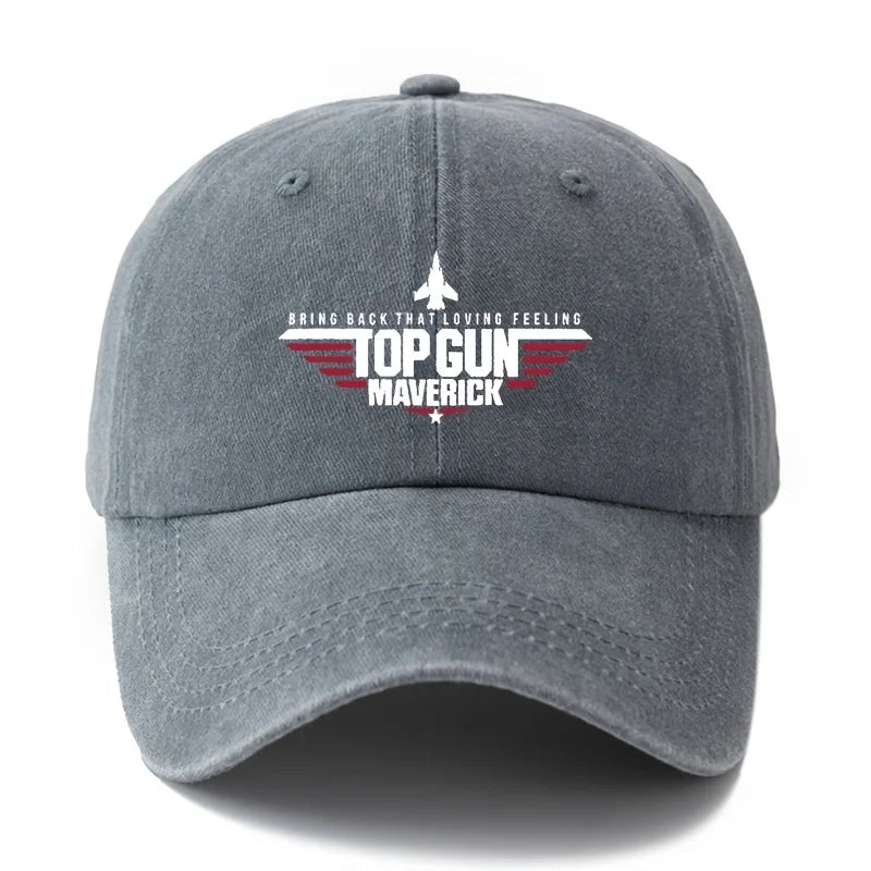 "TOP GUN MAVERICK" Men'S Classic Vintage Baseball Cap, Adjustable  Hat with Curved Brim, Casual Outdoor Sports
