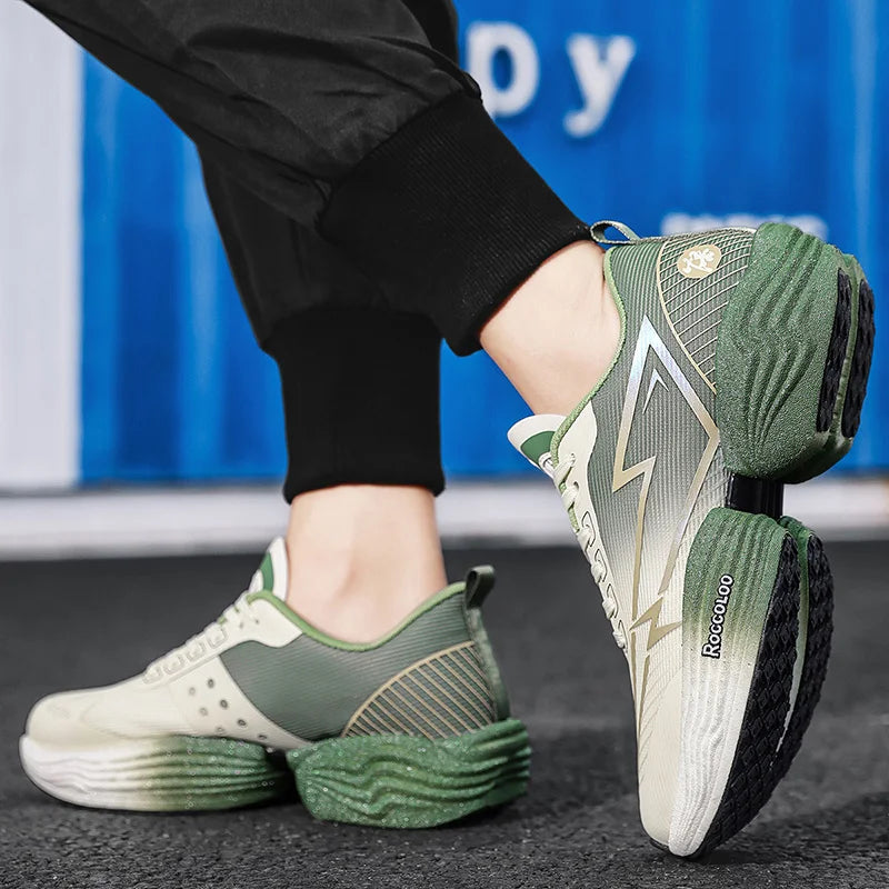 Couple Sports Shoes Professional Marathon Comfortable Jogging Shock-absorbing Training Shoes High Rebound Anti Slip Racing Shoes