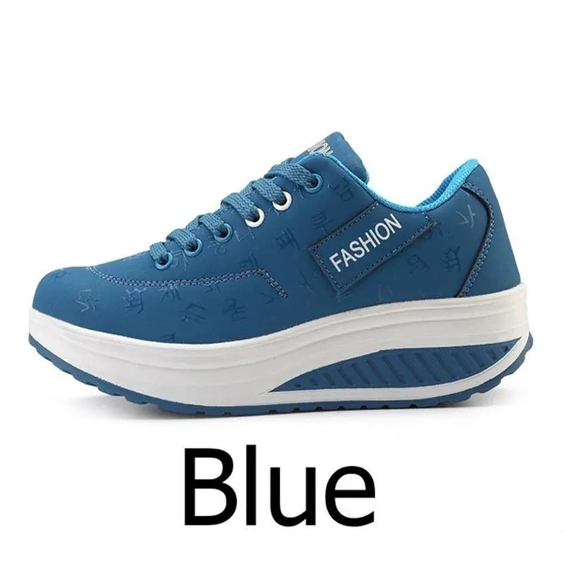 Women Outdoor Thick Bottom Swinging Casual Shoes Fashion Platform Large 42 Flat Bottom Walking Sports Shoes Walking and Running