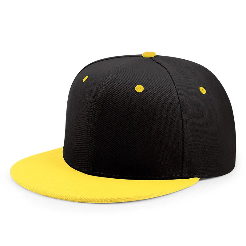 Partihandel 40 färger Justerbara platta snapback-kepsar med skärm Dam Mode Polyester Enfärgad basebollkeps Herr Hiphop Blank sportkeps