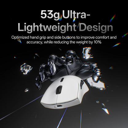 Rapoo GEN-2 VT7 Wireless Gaming Mouse 8K Wireless Polling Rate 53g Lightweight 100-Million Mechanical Switch Macro Enabled