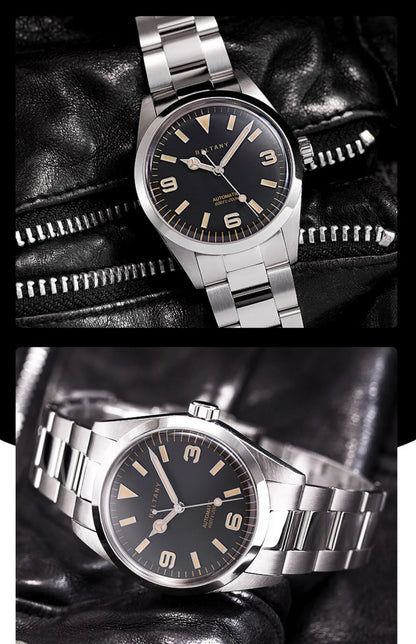 Baltany Men Automatic Watch 39MM Mechaical Wristwatch Bubble Sapphire 20ATM Waterproof C3 Luminous NH38 / SW200