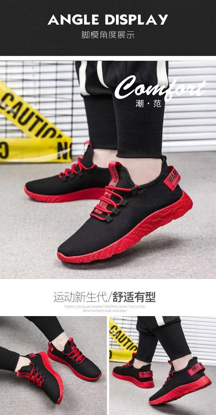 Męskie sneakersy casualowe, lekkie sportowe buty z siateczki na lato, męskie buty outdoorowe z miękką podeszwą, oddychające, wygodne, modne buty do biegania