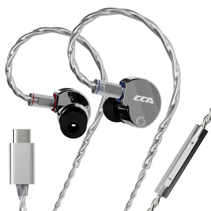 CCA Phoenix Metal Alloy Body 10mm Dual Magnetic Dynamic Coil HIFI Sound Quality In Ear Wired Esports Music Earphones