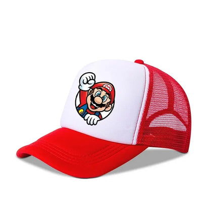 Mario – ležérne bejzbalové slnečné čiapky – akčné univerzálne polyesterové čiapky – detské – pre vodičov nákladných vozidiel – doplnky pre dospelých – nastaviteľné – anime príslušenstvo