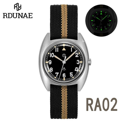 RDUNAE RA02 2025 New Men's Quartz Watch K1 Mineral Crystal Miyota Super 2035 Stainless Steel Night Light Waterproof 5ATM Men's