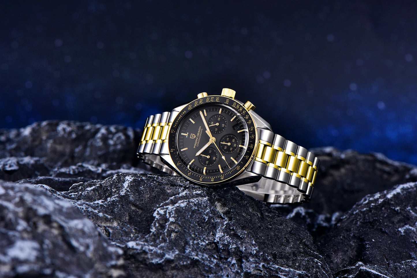 PAGANI DESIGN New AR Sapphire Quartz luxury men's watches 500 vitometer Circle Sport M 100 waterproof chronograph 316L all-steel Japan Movt Luminous man Watch
