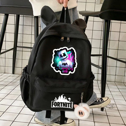 Neuer Fortnite-Cartoon-Rucksack für Jungen und Mädchen, lässige Schultasche mit großem Fassungsvermögen, Studententasche mit Hasenohren, Reiserucksack, Schreibwaren-Geschenk