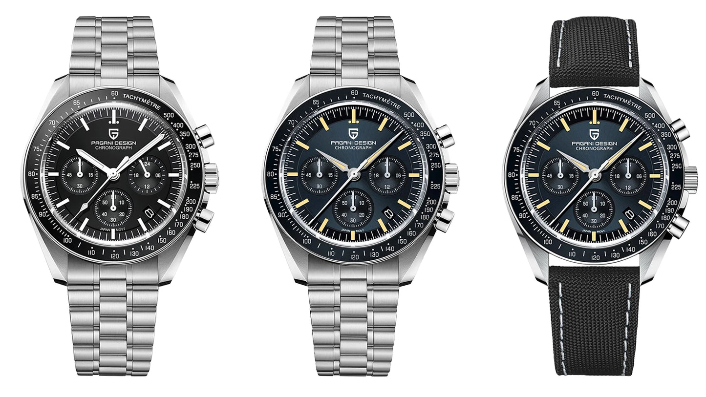PAGANI DESIGN 2026 New CK2988 Moon Watches Retro Top Luxury Quartz Watch For Men Sapphire glass Speed Chronograph Wristwatch Men