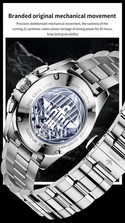 OUPINKE Fashion Mens Watches Top Brand Luxury Business Sport Watch Multifunction Automatic Mechanical Men Clock Waterproof Reloj