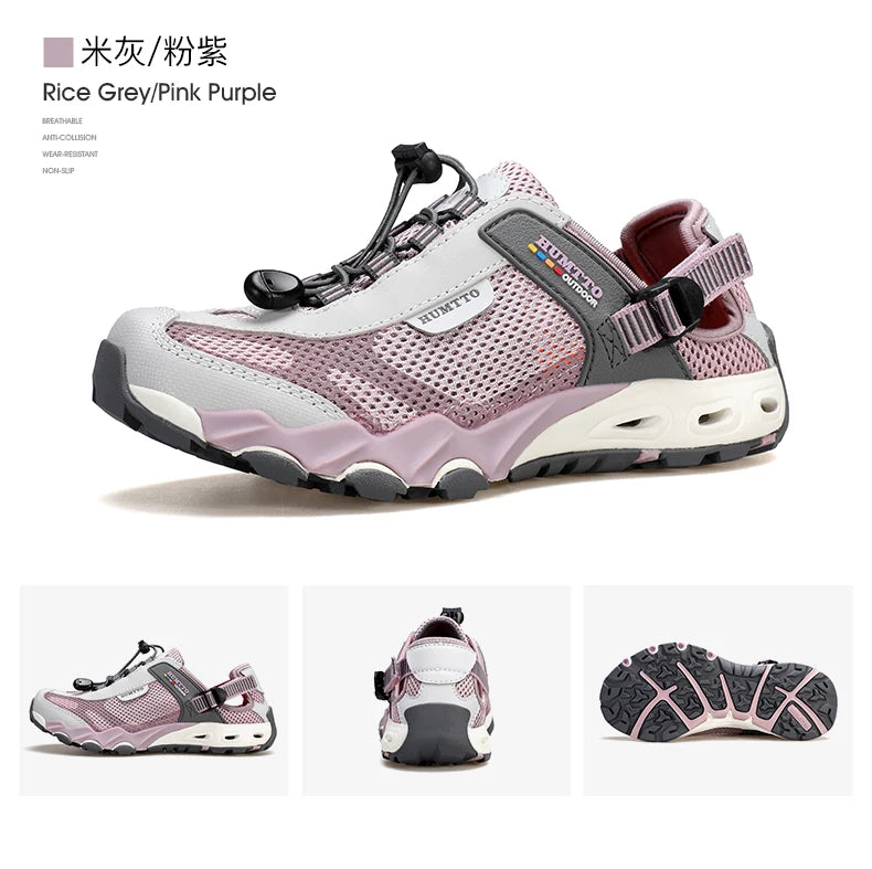 HUMTTO Herren-Wasserschuhe für Outdoor-Trekking, Waten und Aqua-Aktivitäten – atmungsaktive Mesh-Sneaker, schnelltrocknend, knöchelhoch, rutschfest, für Damen und Herren
