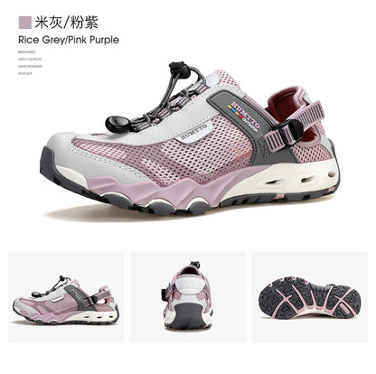 HUMTTO Herren-Wasserschuhe für Outdoor-Trekking, Waten und Aqua-Aktivitäten – atmungsaktive Mesh-Sneaker, schnelltrocknend, knöchelhoch, rutschfest, für Damen und Herren