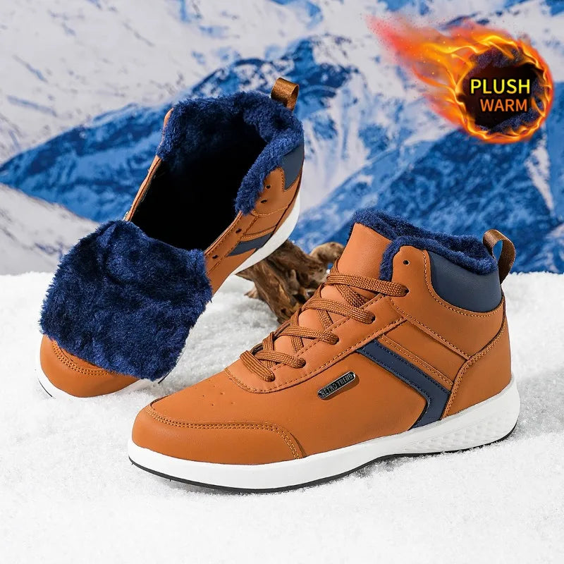Bottes d'hiver neuves pour hommes et femmes, bottes de neige, bottes d'extérieur, antidérapantes, chaudes, en fourrure, baskets décontractées, bottines grande taille, chaussures de randonnée