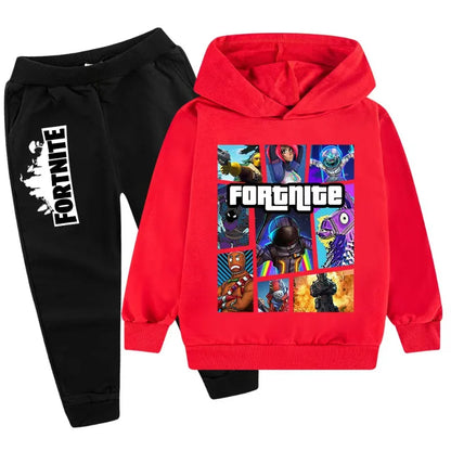 2026 Neuer Fortnite-Game-Print Freizeitanzug für Kinder, Cartoon-Langarmanzug für Herbst/Winter, neuer Teenager-Anzug