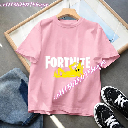 Fortnites Series Summer Child Clothing Hot Game Boys Girls T-Shirt Cartoon Print Kids Short Sleeve Tops Funny Birthday Gifts