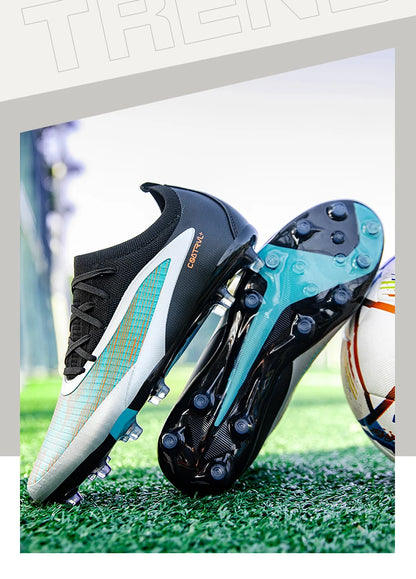 Men New TF Football Boots Sneakers Society Field Resistant Adult Breathable Male Soccer Shoes Training Top Quality Studded