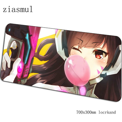 Tapete de rato gamer D.Va 70x30cm XL, tapete gaming para PC e notebook, tapete de secretária bonito, presentes de Natal para gamers, tapete para jogos e gamepad