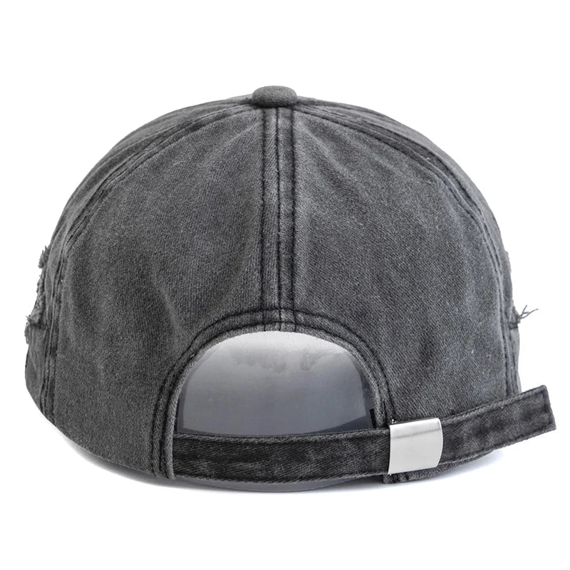 Damska czapka baseballowa z wyblakłą bawełną i motywem pięcioramiennej gwiazdy – modna czapka typu „dad hat” w stylu ulicznym