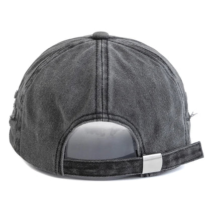 Damska czapka baseballowa z wyblakłą bawełną i motywem pięcioramiennej gwiazdy – modna czapka typu „dad hat” w stylu ulicznym