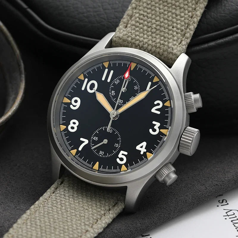 Militado VK61 VK67 Quarz-Chronographenuhr 39mm 316L-Edelstahlgehäuse 3 Zifferblätter wasserdicht 100M Multifunktions-Militäruhr